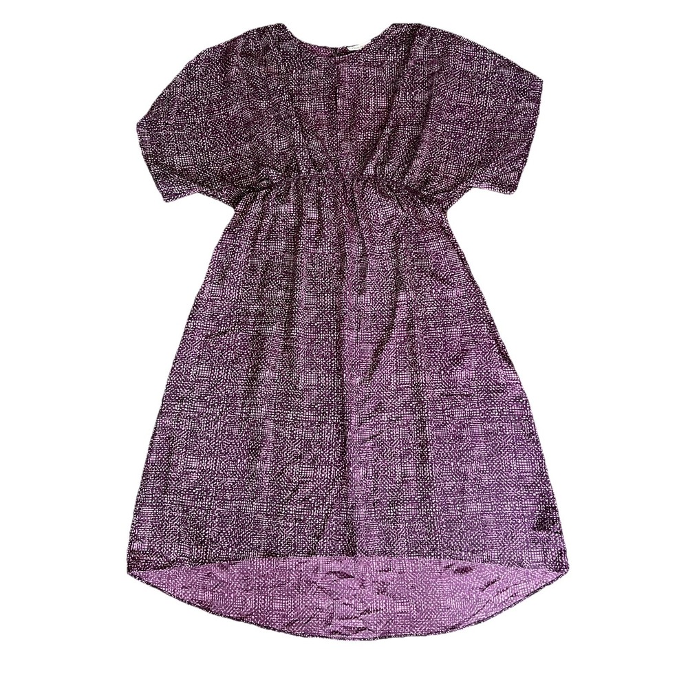 Prologue Purple Hi-low Midi Dress Elastic Keyhole Neckline Lightweight 2XL